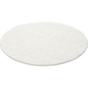 Tapijtenloods Basic Rond Shaggy vloerkleed Creme Hoogpolig- 200 CM RON...