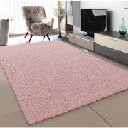 Loca Shaggy Vloerkleed – Modern Uni Effen – Roze Hoogpolig & Zacht- 80...