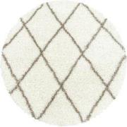 Tapijtenloods Harmony Soft Shaggy Rond Hoogpolig Vloerkleed Creme- 120...