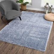 Tapijtenloods Porto Soft Fluffy Vloerkleed Hoogpolig Effen Blauw- 80X1...
