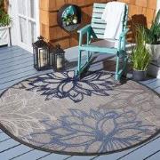 Floral Outdoor - Buitenkleed Tuin - Rond - Weerbestendig Vloerkleed - ...