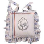 Clayre & Eef Kussenhoes Stoelkussen  40x40 cm Beige Katoen Haan Sierku...