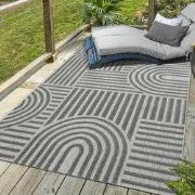 Berlin Outdoor - Japandi - Grijs - Buitenkleed Tuin - Weerbestendig  -...