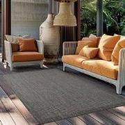 Solid Tuin - Buitenkleed - Indoor & Outdoor - Laagpolig Effen - Zwart-...