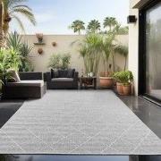 Skanda Home Buitenkleed - In & Outdoor - Geruit Design - Grijs - Vloer...