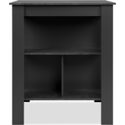 Bartafel met 3 opbergvakken decor in leisteen en antraciet L92 cm - AT...