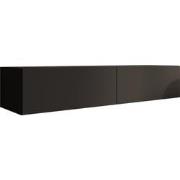 Meubella TV-Meubel Palm - Mat zwart - 160 cm