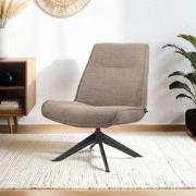 Draaibare fauteuil Marijn teddy taupe