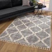 Oslo Hoogpolig Vloerkleed - Scandinavisch Design - Grijs - Franjes- 16...