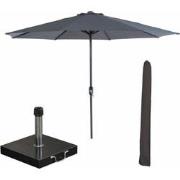 Garden Impressions Lotus stokparasol Ø300 cm - donker grijs incl 40 kg...