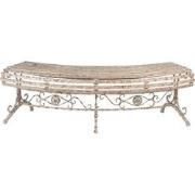 Clayre & Eef Tuinbank 157x55x48 cm Beige Metaal
