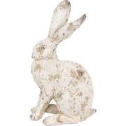 Clayre & Eef Beeld Konijn 22 cm Beige Polyresin Paasdecoratie