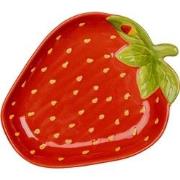 Clayre & Eef Schaal Aardbeien 23x18x3 cm Rood Keramiek