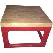 Fine Asianliving Japandi Salontafel Rood Massief Hout B65xD65xH45cm