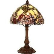 LumiLamp Tiffany Tafellamp  Ø 22x32 cm Geel Groen Glas Bloemen Tiffany...
