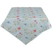 Clayre & Eef Tafelkleed  150x150 cm Blauw Groen Katoen Vierkant Bloeme...