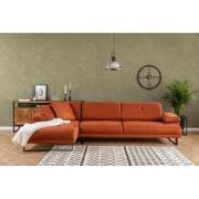 Hoekbank Links Mustang Orange 314 cm