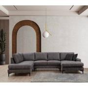 U Hoekbank Links Porto Antraciet