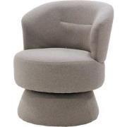 Draaifauteuil Taupe Stof - 65x64x79cm - Zithoogte 45cm - Moïse