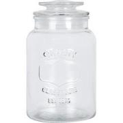 Clayre & Eef Voorraadpot Deksel Ø 11x19 cm Transparant Glas