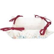 Clayre & Eef Broodmand  35x35x8 cm Wit Rood Katoen Vierkant Hert Cadea...