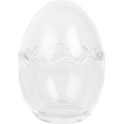 Clayre & Eef Voorraadpot Ei Ø 8x12 cm Transparant Glas