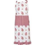 Clayre & Eef Keukenschort 70x85 cm Rood Roze Katoen Cupcakes