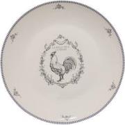 Clayre & Eef Dinerbord  Ø 26 cm Wit Grijs Porselein Haan Eetbord