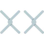 Krumble Opvouwbare siliconen pannenonderzetter - Blauw - Set van 2