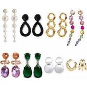 Allerion - Dames Oorbellen Set - 8 Verschillende Hangers - Inclusief S...