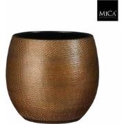 Mica Decorations Bloempot Porto - 22.5x22.5x23 cm - Terracotta - Brons...
