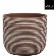 Mica Decorations Bloempot Samuel - 20x20x18 cm - Terracotta - Bruin