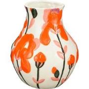 Mica Decorations Vaas Desi - 20x20x24.5 cm - Dolomiet - Oranje