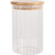 Clayre & Eef Voorraadpot Ø 8x18 cm Transparant Glas