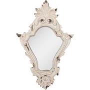 Clayre & Eef Spiegel 27x5x42 cm Wit Kunststof Glas