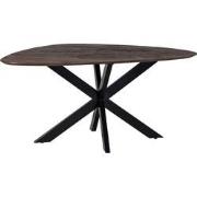 Eettafel Kiezelvorm Bruin 160cm - Matrix-Poot - Tafel Owen