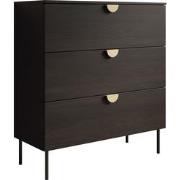 Meubella Ladekast Monor - Zwart eiken - 100 cm