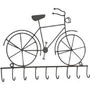 Clayre & Eef Sleutelrekje  32x23 cm Zwart Ijzer Fiets Wandhaak
