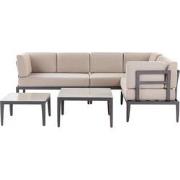 Beliani RIMA III - Loungeset-Grijs-Aluminium