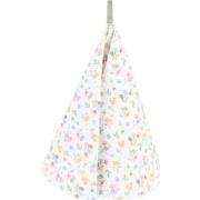 Clayre & Eef Theedoek  Ø 80 cm Wit Groen Katoen Rond Bloemen Keukenhan...