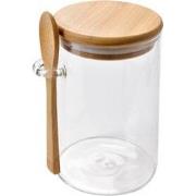 Clayre & Eef Voorraadpot  11x9x14 cm Transparant Glas Voorraadbus