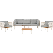 Beliani SENISE - Loungeset-Grijs-Aluminium