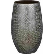 Mica Decorations Bloempot Madeira - 30x30x50 cm - Terracotta - Zilver