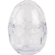 Clayre & Eef Glazen potje Ei Ø 9x12 cm Transparant Glas