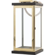 Beliani BORNEO - Lantaarn-Messing-Dennenhout, Veiligheidsglas