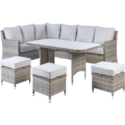 Beliani LACONA - Loungeset-Grijs-PE rotan
