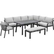 Garden Impressions Tarera lounge dining set 7-delig - donker grijs