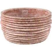 PTMD Bloempot Einnas - 30x30x15 cm - Cement - Bruin