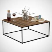 Salontafel Vierkant 75x75 cm Pola - Walnoot Melamine