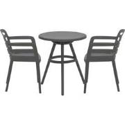 Garden Impressions Mira balkonset 3-delig - Faria tuintafel Ø60 cm - d...